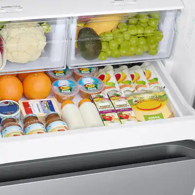 BRAND NEW (RF22A4221SR) Samsung - 30 inch and 22 cu. ft. 3-Door French Door Smart Refrigerator with External Water Dispenser - Stainless Steel