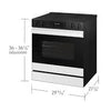 BRAND NEW (NSE6DB830012) 30 Inch Slide-In Electric Smart Range with 5 Elements, 6.3 cu. ft. Convection Oven, Warming Center, Storage Drawer, Air Fry, Self & Steam Clean, and ADA Compliant: White Glass
