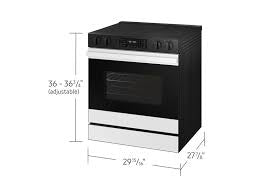 BRAND NEW (NSE6DB830012) 30 Inch Slide-In Electric Smart Range with 5 Elements, 6.3 cu. ft. Convection Oven, Warming Center, Storage Drawer, Air Fry, Self & Steam Clean, and ADA Compliant: White Glass