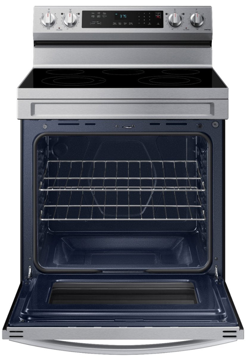 SAMSUNG STOVE (NE63A6311SS/AA) - 6.3 cu. ft. Freestanding Electric  Range with Rapid Boil, WiFi & Self Clean -  Stainless Steel
