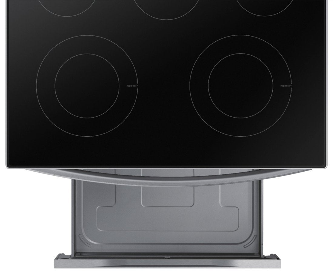 SAMSUNG STOVE (NE63A6311SS/AA) - 6.3 cu. ft. Freestanding Electric  Range with Rapid Boil, WiFi & Self Clean -  Stainless Steel