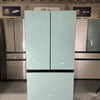 SAMSUNG FRIDGE OPEN BOX
(RF24BB6600AP) Bespoke Counter Depth 3-Door French Door Refrigerator (24 cu. ft.) with Beverage Center™ (Custom Panel Ready / Morning blue glass)