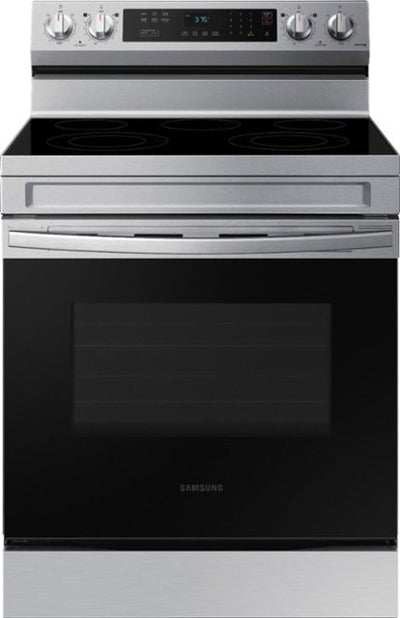 SAMSUNG STOVE (NE63A6311SS/AA) - 6.3 cu. ft. Freestanding Electric  Range with Rapid Boil, WiFi & Self Clean -  Stainless Steel