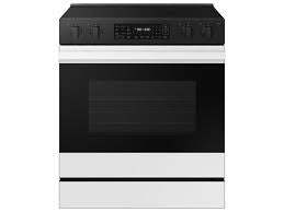 BRAND NEW (NSE6DB830012) 30 Inch Slide-In Electric Smart Range with 5 Elements, 6.3 cu. ft. Convection Oven, Warming Center, Storage Drawer, Air Fry, Self & Steam Clean, and ADA Compliant: White Glass