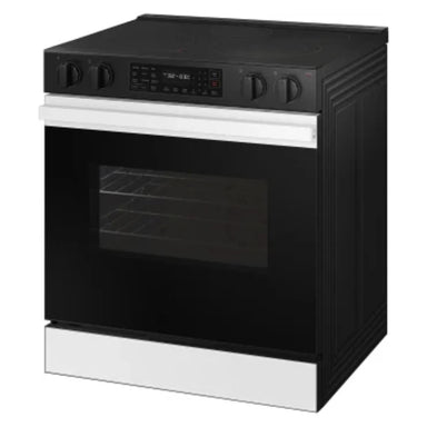 BRAND NEW (NSE6DB830012) 30 Inch Slide-In Electric Smart Range with 5 Elements, 6.3 cu. ft. Convection Oven, Warming Center, Storage Drawer, Air Fry, Self & Steam Clean, and ADA Compliant: White Glass