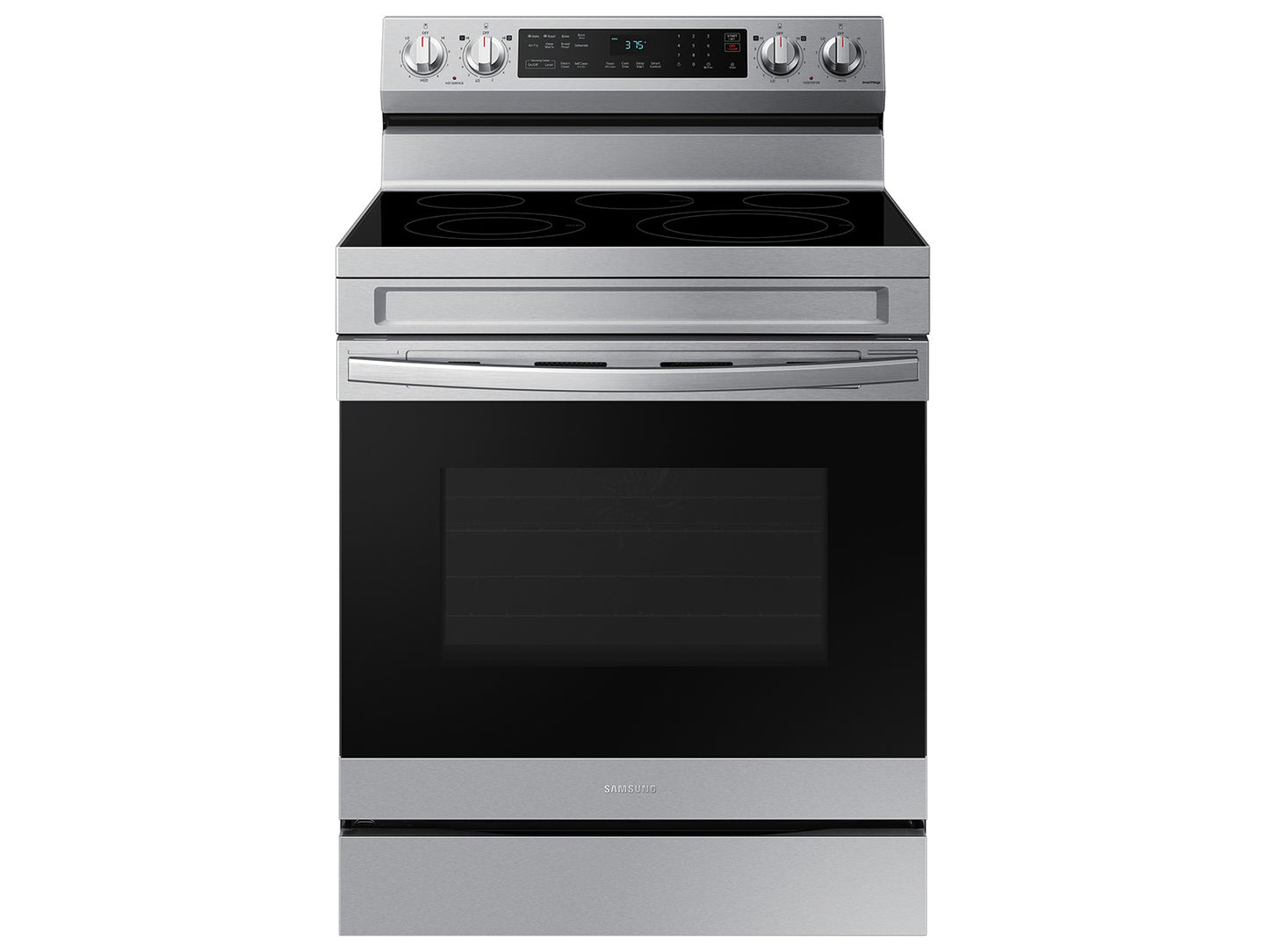 BRAND NEW SAMSUNG STOVE (NE63A6511SS) - 30 Inch Freestanding Electric Smart Range with Air fryer and 5 Smoothtop Elements, 6.3 Cu. Ft. Capacity -  Stainless Steel