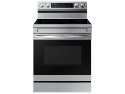 BRAND NEW SAMSUNG STOVE (NE63A6511SS) - 30 Inch Freestanding Electric Smart Range with Air fryer and 5 Smoothtop Elements, 6.3 Cu. Ft. Capacity -  Stainless Steel