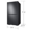 SAMSUNG FRIDGE (RF29A9671SG) 29 cu. ft. Smart 4-Door Flex™ Beverage Center and  Dual Ice Maker in Black Stainless Steel