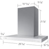 SAMSUNG HOOD (NK30CB600W12AA) 30" Bespoke Smart Wall Mount  Hood in Clean White
