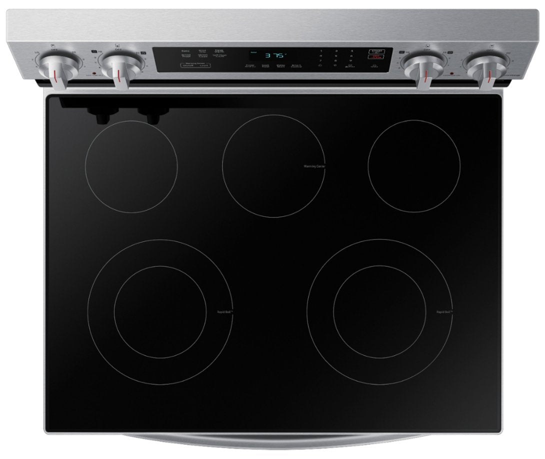 SAMSUNG STOVE (NE63A6311SS/AA) - 6.3 cu. ft. Freestanding Electric  Range with Rapid Boil, WiFi & Self Clean -  Stainless Steel