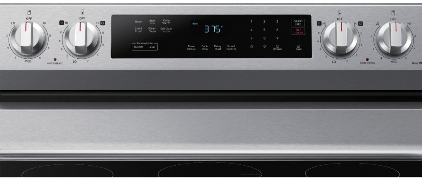 SAMSUNG STOVE (NE63A6311SS/AA) - 6.3 cu. ft. Freestanding Electric  Range with Rapid Boil, WiFi & Self Clean -  Stainless Steel