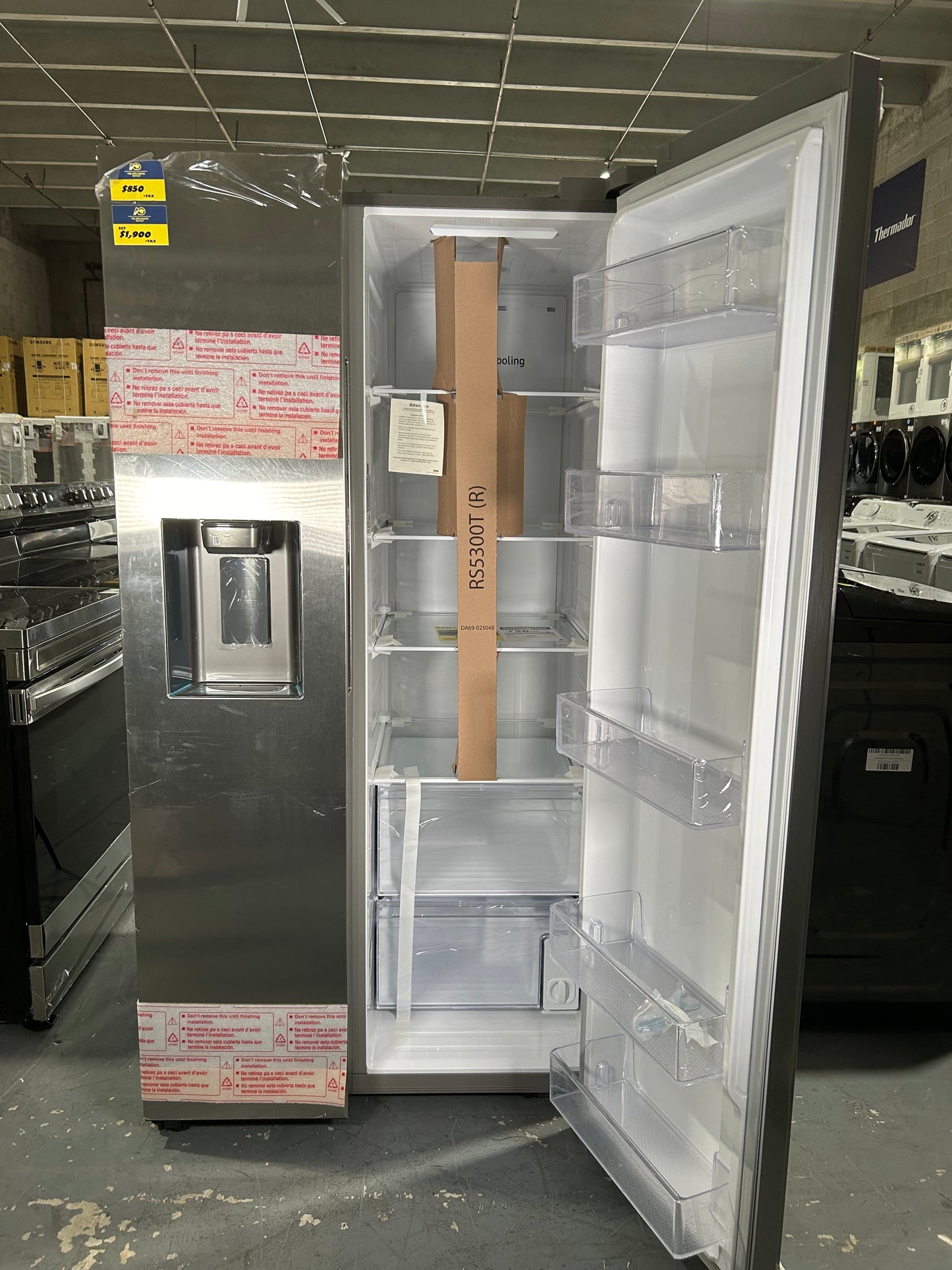 SAMSUNG SET OPEN BOX (N01) FRIDGE + STOVE + DISHWASHER + MICROWAVE (STAINLESS STEEL)