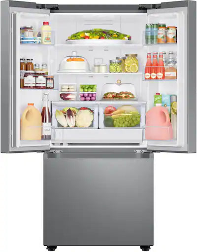 BRAND NEW (RF22A4221SR) Samsung - 30 inch and 22 cu. ft. 3-Door French Door Smart Refrigerator with External Water Dispenser - Stainless Steel