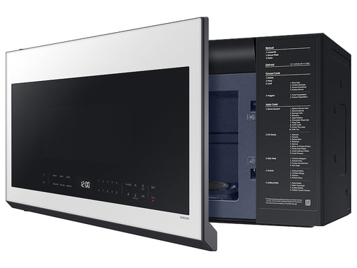 (ONLY ON SET) BRAND NEW SAMSUNG MICROWAVE (ME21DB630012AA) Samsung - Bespoke 2.1 Cu. Ft. Over-the-Range Microwave with Sensor Cooking and Wi-Fi Connectivity - White Glass