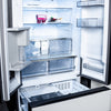 SAMSUNG SET OPEN BOX (N15) FRIDGE 3 DOOR WITH FAMILY HUB + STOVE + MICROWAVE + DISHWASHER (WHITE GLASS)
