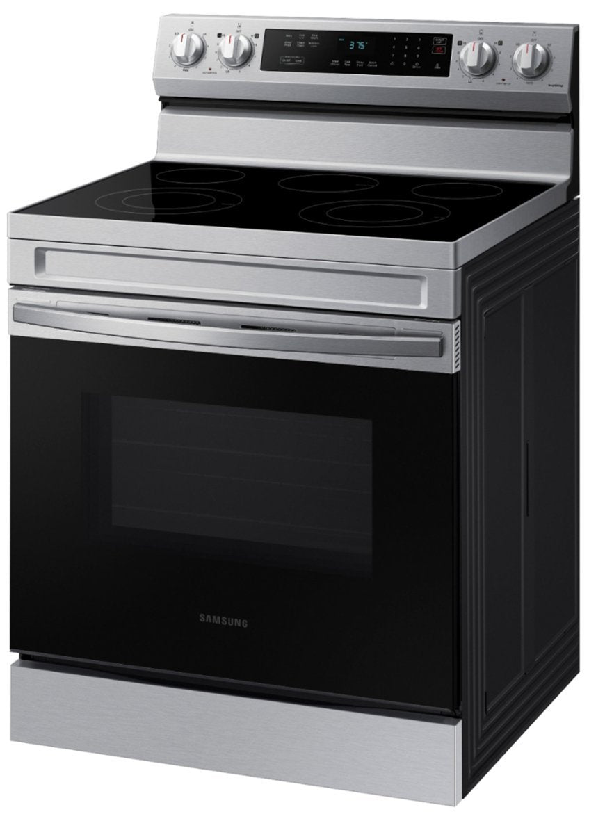 SAMSUNG STOVE (NE63A6311SS/AA) - 6.3 cu. ft. Freestanding Electric  Range with Rapid Boil, WiFi & Self Clean -  Stainless Steel