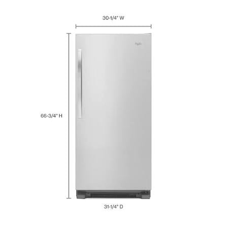 BRAND NEW Whirlpool (WSR57R18DM)
30 Inch All-Refrigerator with In-Door Pizza Pocket, 18.0 cu. ft. Capacity