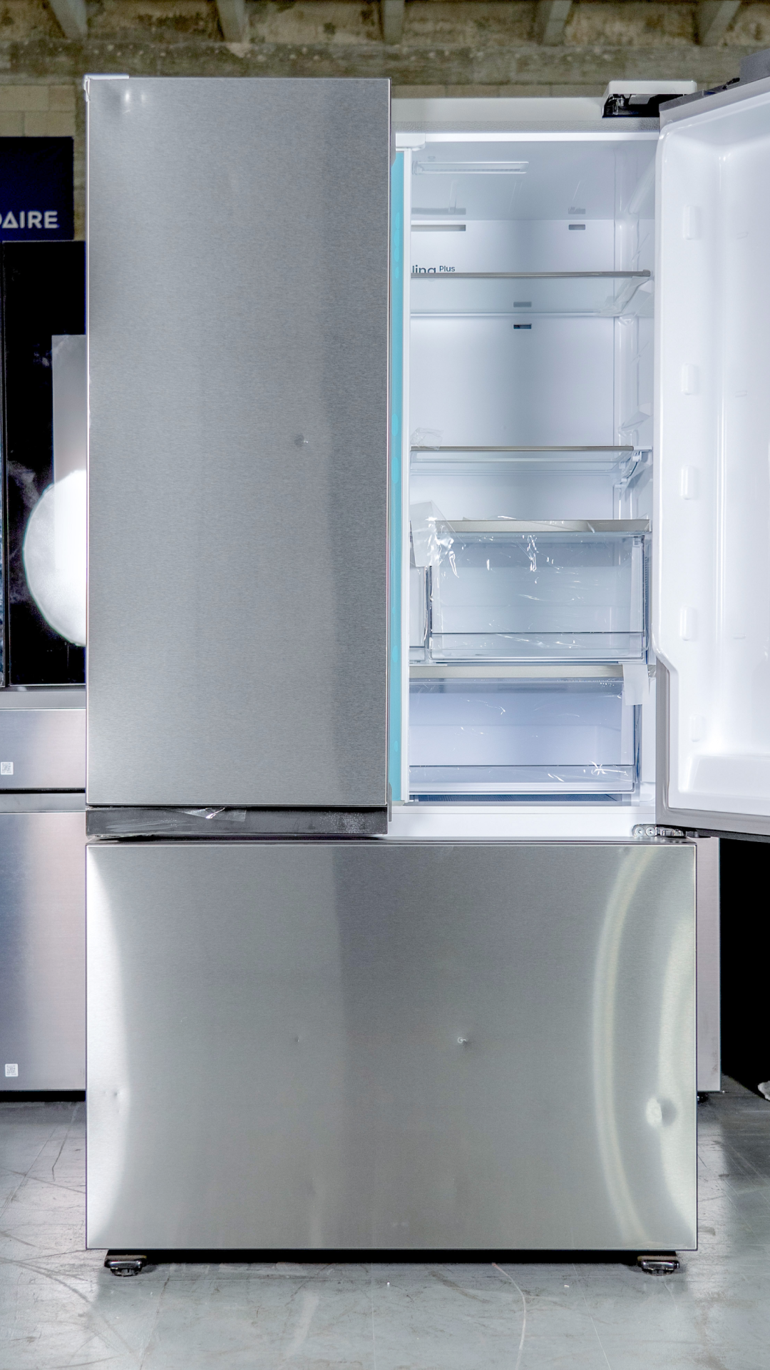 SAMSUNG SET OPEN BOX (N02) FRIDGE + STOVE + MICROWAVE (STAINLESS STEEL)