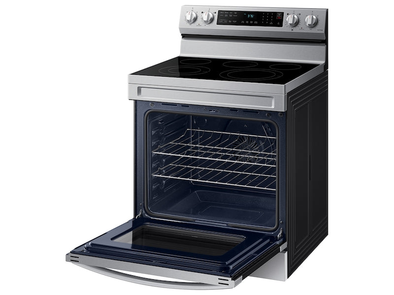 BRAND NEW SAMSUNG STOVE (NE63A6511SS) - 30 Inch Freestanding Electric Smart Range with Air fryer and 5 Smoothtop Elements, 6.3 Cu. Ft. Capacity -  Stainless Steel