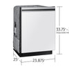 BRAND NEW (DW80CB545012) Samsung - 24" Bespoke AutoRelease Dry Smart Built-In Stainless Steel Tub Dishwasher with 3rd Rack, StormWash, 46 dBA - White Glass