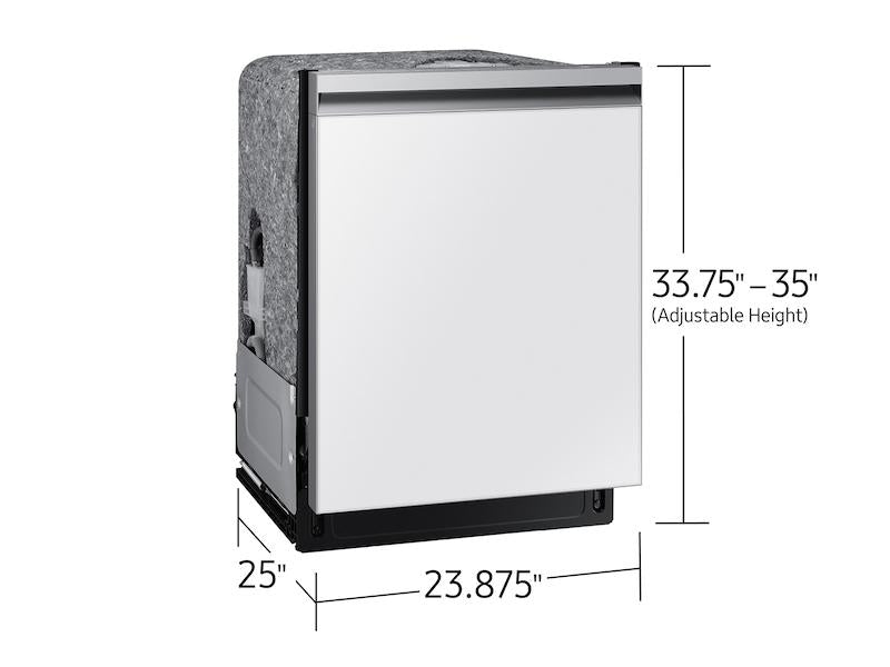 BRAND NEW (DW80CB545012) Samsung - 24" Bespoke AutoRelease Dry Smart Built-In Stainless Steel Tub Dishwasher with 3rd Rack, StormWash, 46 dBA - White Glass