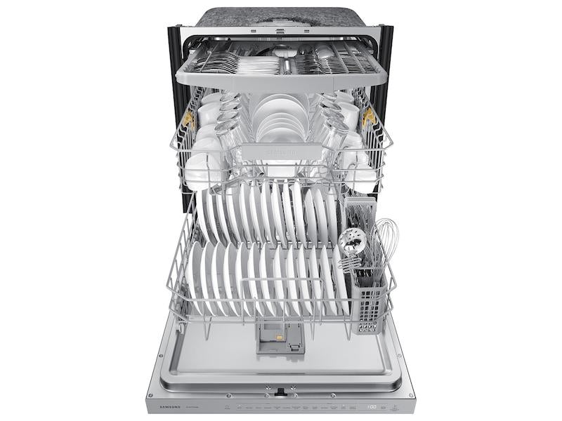 BRAND NEW (DW80CB545012) Samsung - 24" Bespoke AutoRelease Dry Smart Built-In Stainless Steel Tub Dishwasher with 3rd Rack, StormWash, 46 dBA - White Glass