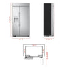 LG 42” FRIDGE (SRSXB2622S)  Smart Built-In Side-By-Side Refrigerator 26 cu. ft. with Ice & Water Dispenser