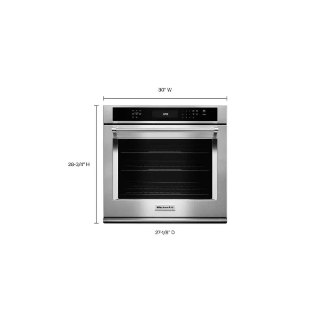 KITCHEN AID 30" SINGLE ELECTRIC WALL OVEN with 5 cu. ft. Capacity