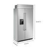 KITCHEN AID 42" FRIDGE SIDE BY SIDE (KBSD702MPS) STAINLESS STEEL