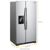 WHIRLPOOL FRIDGE OPEN BOX (WRS331SDH) 33 inch Wide Side-by-Side Refrigerator - 21 cu. ft.