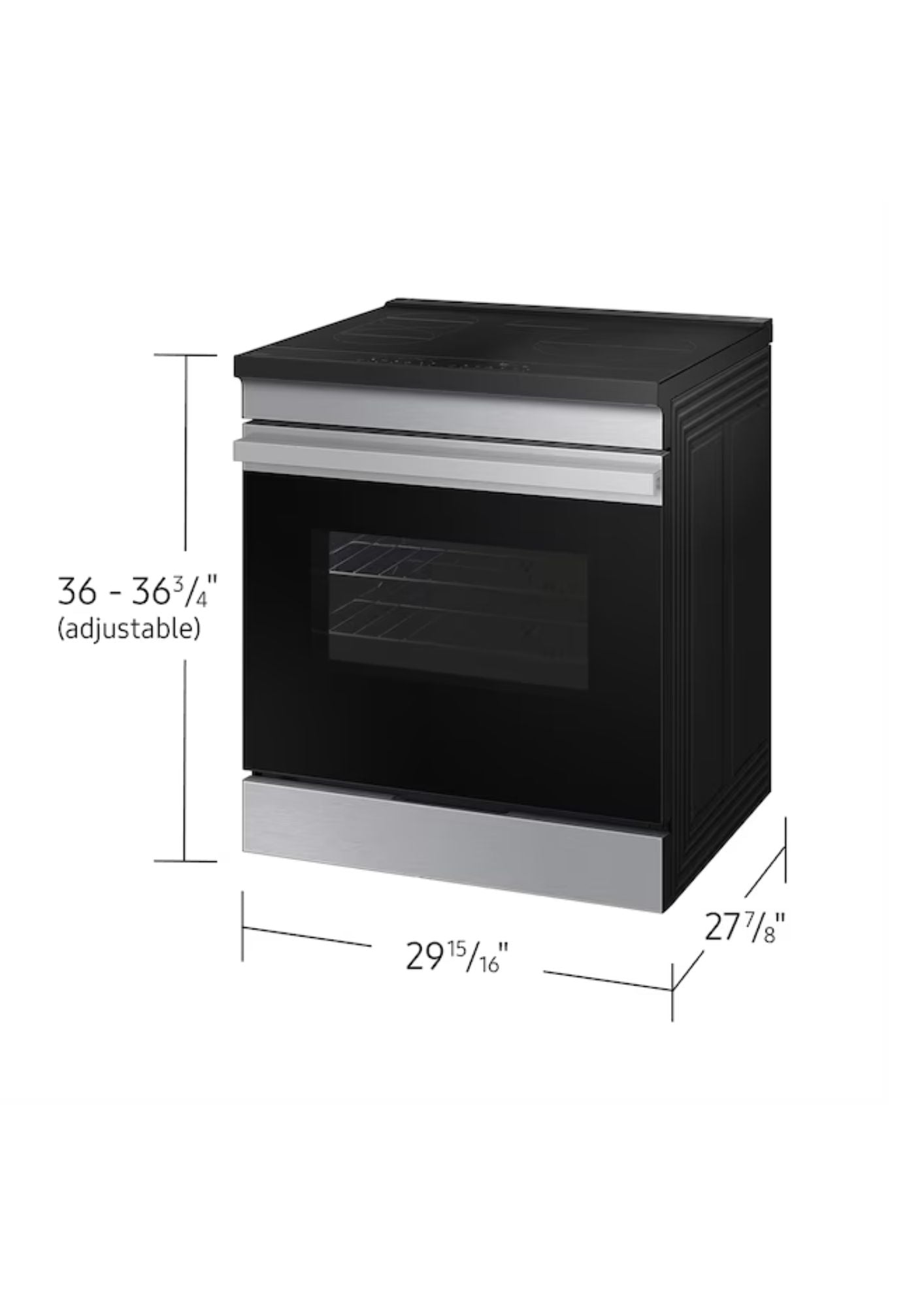 SAMSUNG STOVE OPEN BOX (NSI6DG9100SR)Bespoke Smart Slide-In Induction Range 6.3 cu. ft. with Anti-Scratch Glass Cooktop Stainless Stee