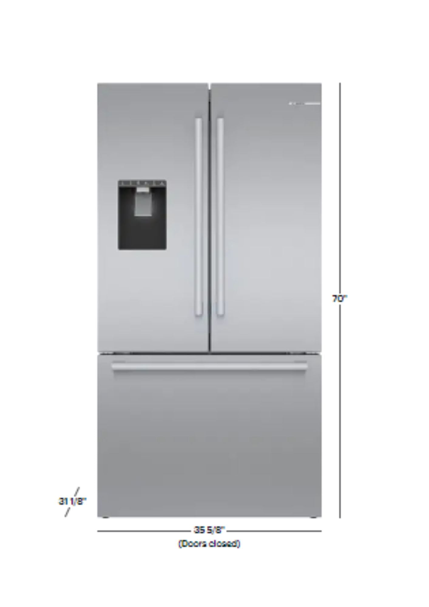 BOSCH FRIDGE OPEN BOX (B36CD50SNS) 36" Counter-Depth 3-Door (with anti-fingerprint) Stainless Steel