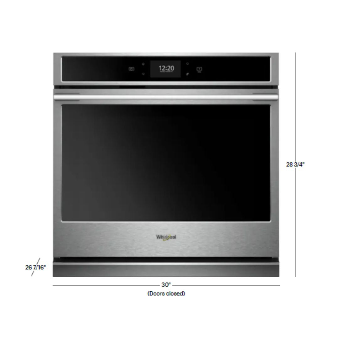 WHIRLPOOL OVEN 30" SMART SINGLE ELECTRIC WALL OVEN (WOSA2EC0HZ) with True Convection Cooking