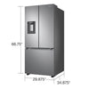 BRAND NEW (RF22A4221SR) Samsung - 30 inch and 22 cu. ft. 3-Door French Door Smart Refrigerator with External Water Dispenser - Stainless Steel
