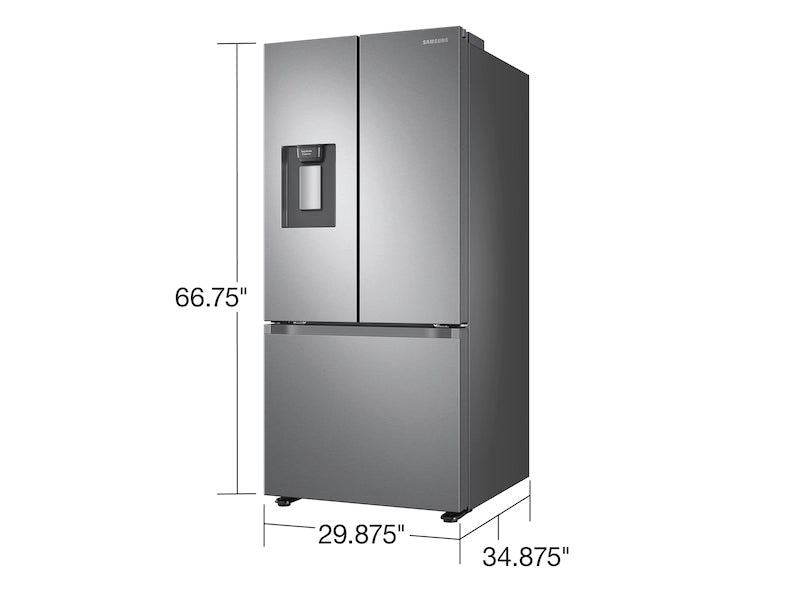 BRAND NEW (RF22A4221SR) Samsung - 30 inch and 22 cu. ft. 3-Door French Door Smart Refrigerator with External Water Dispenser - Stainless Steel
