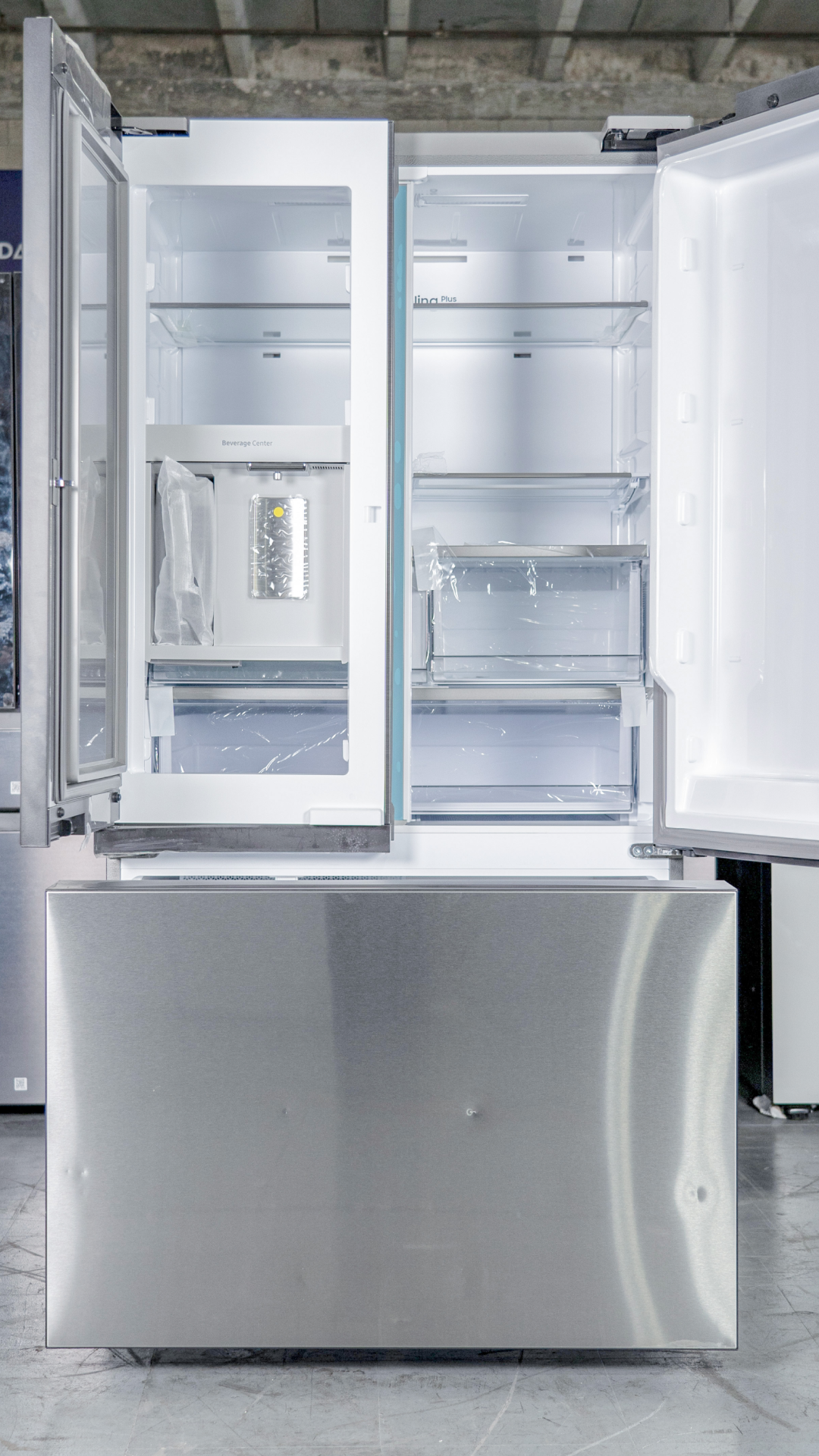 SAMSUNG SET OPEN BOX (N02) FRIDGE + STOVE + MICROWAVE (STAINLESS STEEL)