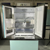 SAMSUNG FRIDGE OPEN BOX
(RF24BB6600AP) Bespoke Counter Depth 3-Door French Door Refrigerator (24 cu. ft.) with Beverage Center™ (Custom Panel Ready / Morning blue glass)