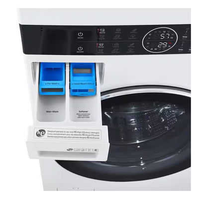 LG WASHER AND DRYER SMART TOWER (WKEX200HBA)  with Center Control™ 4.5 cu. ft. Front Load Washer and 7.4 cu. ft. Dryer