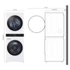 LG WASHER AND DRYER SMART TOWER (WKEX200HBA)  with Center Control™ 4.5 cu. ft. Front Load Washer and 7.4 cu. ft. Dryer