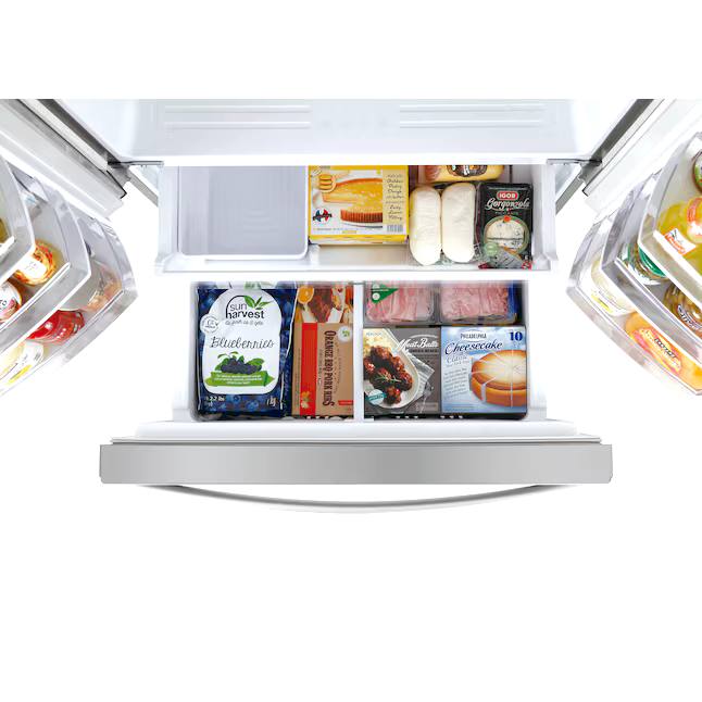 KENMORE FRIDGE OPEN BOX (111.73025020) 25.5-cu ft French Door Refrigerator with Ice Maker, Water and Ice Dispenser