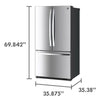 KENMORE FRIDGE OPEN BOX (111.73025020) 25.5-cu ft French Door Refrigerator with Ice Maker, Water and Ice Dispenser